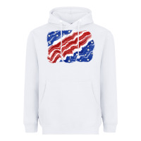 White Patriotic tie dye background 4th of july Heavyweight Hoodie - CowGirlArtShop