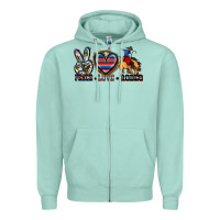 Seafoam peace love rodeo Zipper Hoodie - Zillion Design Studio