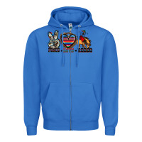 True Royal peace love rodeo Zipper Hoodie - Zillion Design Studio