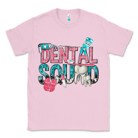Bubblegum Pink dental squad with cowhide Classic Tee - texasbilliewilder