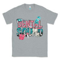 Heather Grey dental squad with cowhide Classic Tee - texasbilliewilder