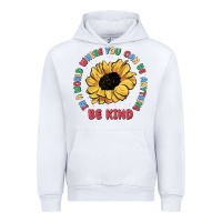 White in a world where you can be anything be kind Urban Hoodie - MaliasSmallBusiness