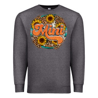 Charcoal Heather mini western Premium Sweatshirt - RacoonDesign