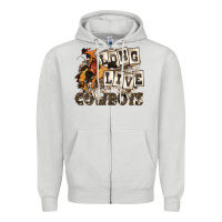 Dove Grey long live cowboys Zipper Hoodie - Zillion Design Studio