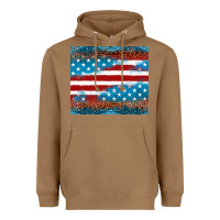 Toasted Coconut Leopard glitter American flag tumbler Heavyweight Hoodie - Neo Western