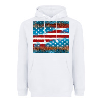 White Leopard glitter American flag tumbler Heavyweight Hoodie - Neo Western