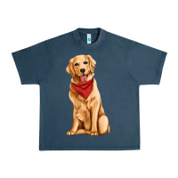 Midnight Navy golden retriever Urban Heavy Tee - Artiststas