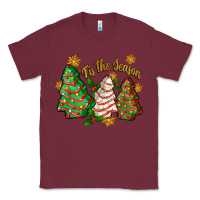 Burgundy 'tis the season christmas cake Classic Tee - Zillion Design Studio