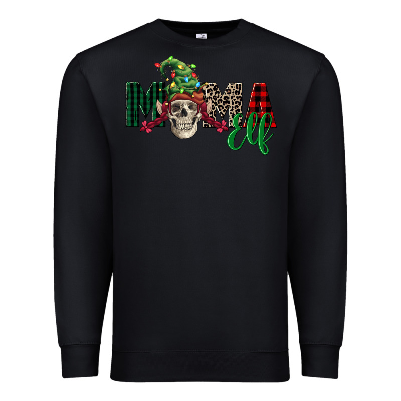Mama Elf Skull Premium Sweatshirt by FaDigitalArtStudio | Teevron