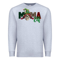 Heather Grey Mama elf skull Premium Sweatshirt - FaDigitalArtStudio