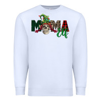 White Mama elf skull Premium Sweatshirt - FaDigitalArtStudio
