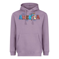 Lavender Lightning bolt with America Heavyweight Hoodie - Neo Western