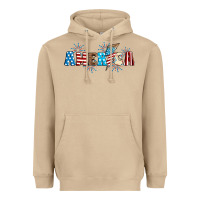 Mushroom Lightning bolt with America Heavyweight Hoodie - Neo Western