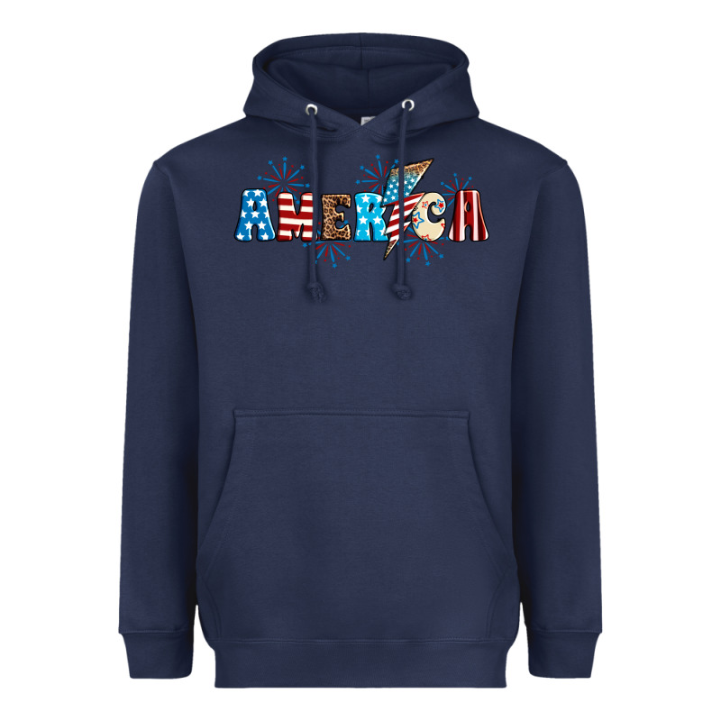 Lightning Bolt With America Heavyweight Hoodie by Neo Western | Teevron