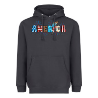 Smoke Lightning bolt with America Heavyweight Hoodie - Neo Western