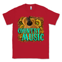 Red country music western Classic Tee - texasbilliewilder