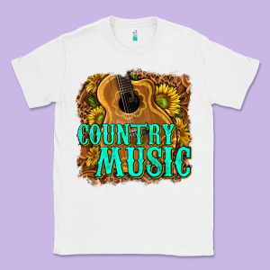 Country Music Western Classic Tee Designed By Texasbilliewilder
