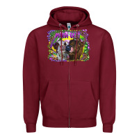 Mardi Gras Heifers Zipper Hoodie | Teevron