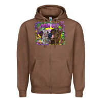 Chestnut Mardi Gras Heifers Zipper Hoodie - RanaPortraitStore