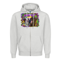 Dove Grey Mardi Gras Heifers Zipper Hoodie - RanaPortraitStore