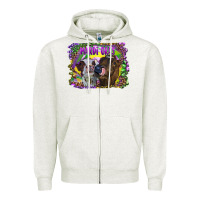 Oatmeal Heather Mardi Gras Heifers Zipper Hoodie - RanaPortraitStore