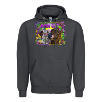 Smoke Mardi Gras Heifers Zipper Hoodie - RanaPortraitStore