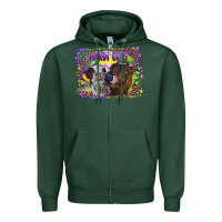 Sports Green Mardi Gras Heifers Zipper Hoodie - RanaPortraitStore