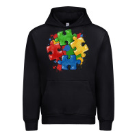 Black autism puzzles Urban Hoodie - MaliasSmallBusiness