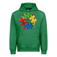Emerald autism puzzles Urban Hoodie - MaliasSmallBusiness