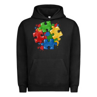 Pigment Black autism puzzles Urban Hoodie - MaliasSmallBusiness