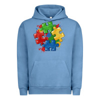 Pigment Pebble Blue autism puzzles Urban Hoodie - MaliasSmallBusiness