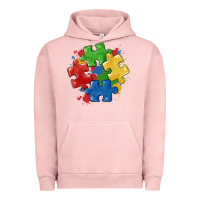 Pigment Salmon autism puzzles Urban Hoodie - MaliasSmallBusiness