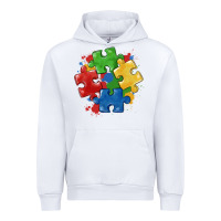 White autism puzzles Urban Hoodie - MaliasSmallBusiness