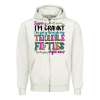 Oatmeal Heather sorry i’m cranky i’m going through my terrible Zipper Hoodie - texasbilliewilder