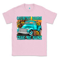 Bubblegum Pink country roads take me home western Classic Tee - texasbilliewilder