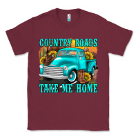 Burgundy country roads take me home western Classic Tee - texasbilliewilder