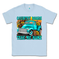 Dusty Blue country roads take me home western Classic Tee - texasbilliewilder