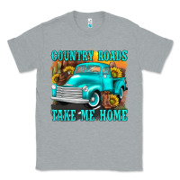 Heather Grey country roads take me home western Classic Tee - texasbilliewilder