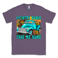 Lavender country roads take me home western Classic Tee - texasbilliewilder