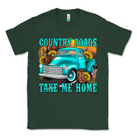 Sports Green country roads take me home western Classic Tee - texasbilliewilder