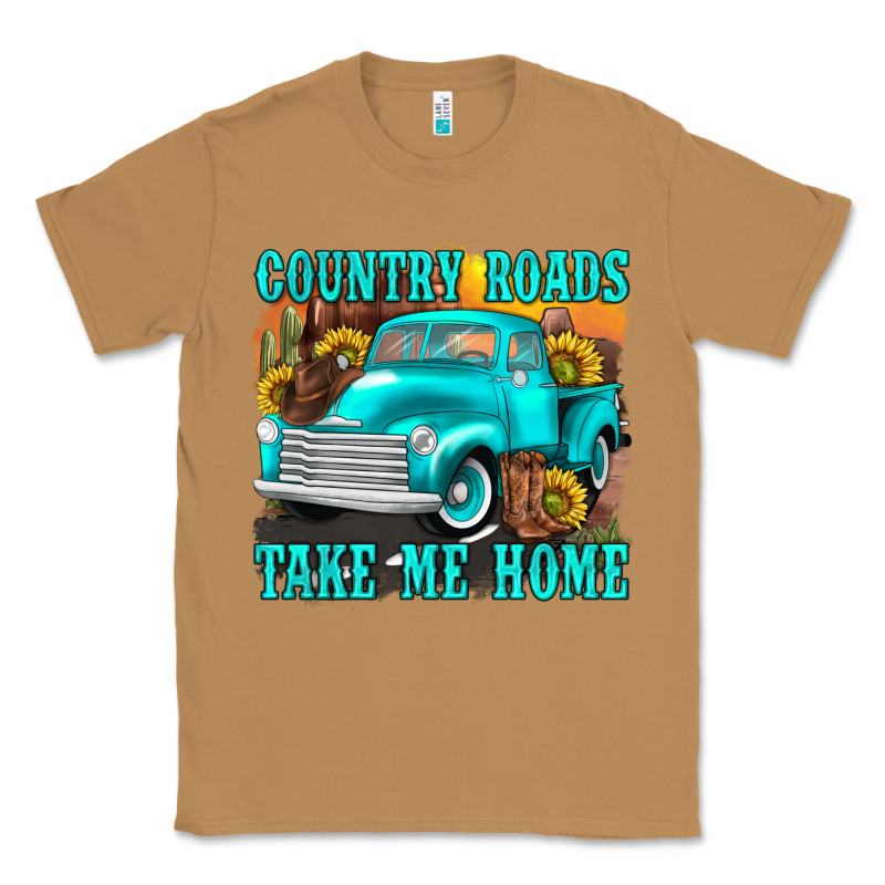 Country Roads Take Me Home Western Classic Tee by texasbilliewilder | Teevron