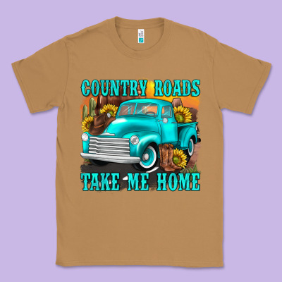 Classic Tee country roads take me home western