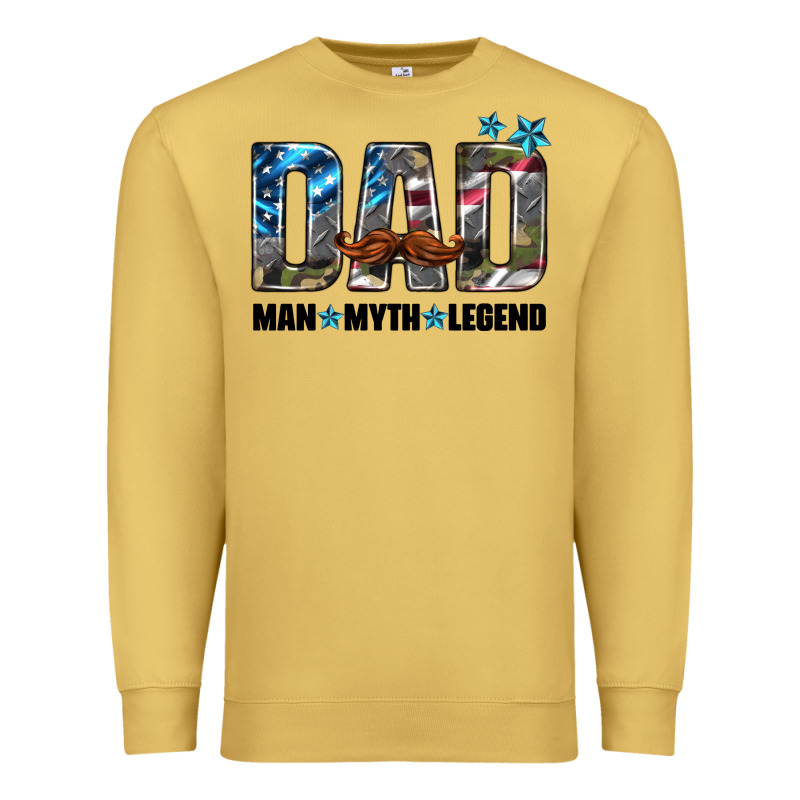 Dad Man Myth Legend Premium Sweatshirt by HRA Design Shop | Teevron
