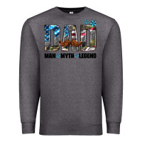 Charcoal Heather dad man myth legend Premium Sweatshirt - HRA Design Shop