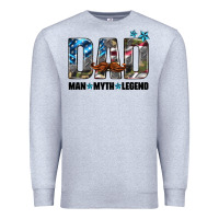 Heather Grey dad man myth legend Premium Sweatshirt - HRA Design Shop