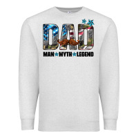 Oatmeal Heather dad man myth legend Premium Sweatshirt - HRA Design Shop
