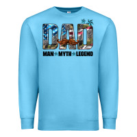 Ocean Blue dad man myth legend Premium Sweatshirt - HRA Design Shop