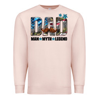 Pale Pink dad man myth legend Premium Sweatshirt - HRA Design Shop