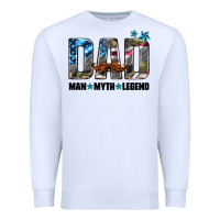 White dad man myth legend Premium Sweatshirt - HRA Design Shop