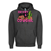 Charcoal Heather desert cowgirl Zipper Hoodie - Zillion Design Studio